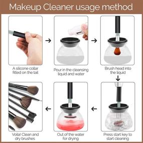 img 2 attached to Pro-Makeup-Brush-Cleaner-Dryer: Effortless 30-Second Cleaning for Optimal Results. Includes 8 Collars for Beauty-Make-Up Brushes. Get the Automatic-Electric-Professional-Premium Kit!