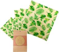 🌱 goodbye plastic! - beeswax wraps - set of 5 eco-friendly reusable plastic wrap alternatives - beeswax reusable food wraps - beeswax food wrap - 100% natural with no waste logo