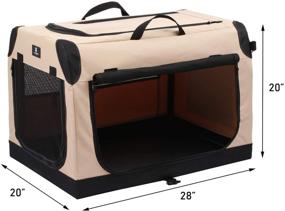 img 3 attached to 🐶 X-ZONE PET Foldable Soft Dog Crate: 3-Door Kennel for Dogs and Cats | Sturdy & Durable | Ideal for Travel, Indoor & Outdoor Use | Multiple Sizes Available