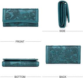 img 1 attached to 👜 MEITRUE Blocking Organizer Embossed 2214 1GREEN Women's Handbags Wallets