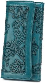 img 4 attached to 👜 MEITRUE Blocking Organizer Embossed 2214 1GREEN Women's Handbags Wallets