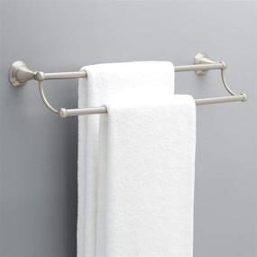 img 2 attached to 🛁 Delta Faucet Double Towel Bar - Sleek Spotshield Brushed Nickel Bathroom Towel Holder | 79625-BN Accessories