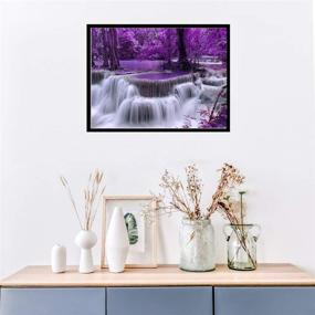 img 2 attached to Delve into Serenity with AIRDEA DIY 5D Diamond Painting Waterfall Kits – Unleash Your Creativity in Crafting a Breathtaking Purple Forest Gem Art to Enhance Your Home Décor!