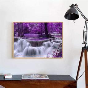 img 3 attached to Delve into Serenity with AIRDEA DIY 5D Diamond Painting Waterfall Kits – Unleash Your Creativity in Crafting a Breathtaking Purple Forest Gem Art to Enhance Your Home Décor!