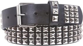 img 4 attached to 🐄 Silver Studded Cowhide Leather Trio