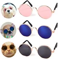 vibrant pet party sunglasses set for dogs and cats: colorful retro accessories for funny cosplay, cute photos, and props logo