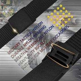 img 3 attached to 👖 JINIU Tactical Buckle Belt: Breathable Military-Style Accessory for Men's Belts - BLACK 123CM PM