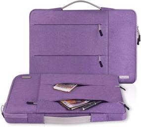 img 3 attached to 💜 Egiant 15.6 Inch Laptop Sleeve Bag: Shock-proof, Water Repellent, and Drop-resistant - Perfect Protection for Dell Inspiron, Asus, Acer Aspire, HP Pavilion, Chromebook 15 – Purple Handbag