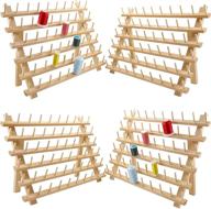 🧵 optimize your sewing space with the new brothread 60-spool wooden thread rack! ideal for organizing embroidery, quilting, and sewing threads logo