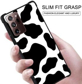 img 2 attached to 🐄 Sleek and Stylish Samsung Galaxy Note 20 5G Case: Cow Print Design with Full Protection and Lanyard Strap Holder for Women and Girls