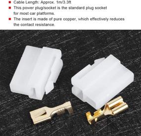 img 3 attached to 🔌 T-Type 2 Pin Way Automotive Wire Connector Kit, Compatible with Kenwood - Male Female Socket Plug and Crimp Wire Terminals