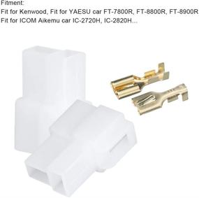 img 2 attached to 🔌 T-Type 2 Pin Way Automotive Wire Connector Kit, Compatible with Kenwood - Male Female Socket Plug and Crimp Wire Terminals