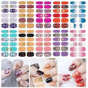 img 3 attached to 💅 20 Full Sheets of Self-Adhesive Nail Art Wraps - Nail Polish Strips with Various Manicure Designs