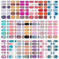 💅 20 full sheets of self-adhesive nail art wraps - nail polish strips with various manicure designs logo