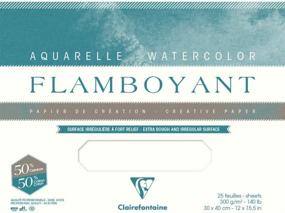 img 4 attached to Clairefontaine Flamboyant Watercolour Glued Sheets