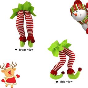 img 3 attached to Whimsical 20'' Elf Legs: Wewill Stuffed Christmas Decorations for Home Party Tree Fireplace - Green