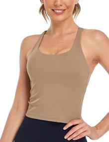 img 4 attached to 👙 Hawthorn Athletic Racerback Removable Women's Clothing for Lingerie, Sleep & Lounge by HeyNuts