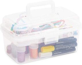 img 2 attached to Versatile Craft Storage Box with Lid and 📦 Removable Tray - 10 x 6 x 5.75 in