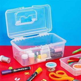 img 3 attached to Versatile Craft Storage Box with Lid and 📦 Removable Tray - 10 x 6 x 5.75 in