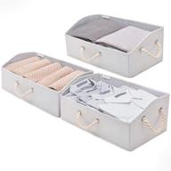 📦 storageworks trapezoid closet storage bins, beige/white/ivory, jumbo, 3-pack: organize your space with fabric bins and baskets logo