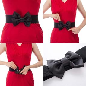 img 1 attached to Dress Waist Belts Large Bow Knot Women's Accessories in Belts