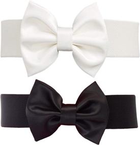 img 4 attached to Dress Waist Belts Large Bow Knot Women's Accessories in Belts