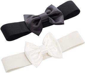 img 3 attached to Dress Waist Belts Large Bow Knot Women's Accessories in Belts