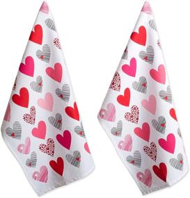 img 4 attached to 💕 Кухонный комплект для мытья посуды DII Valentine's Day Hearts Collage, 2-штучный набор