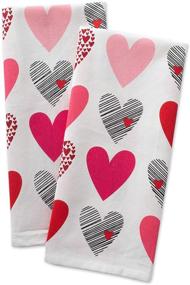 img 3 attached to 💕 Кухонный комплект для мытья посуды DII Valentine's Day Hearts Collage, 2-штучный набор