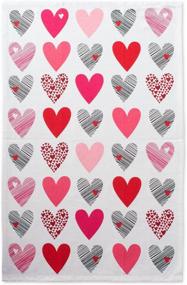 img 1 attached to 💕 Кухонный комплект для мытья посуды DII Valentine's Day Hearts Collage, 2-штучный набор