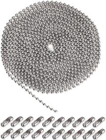 img 4 attached to 🔗 Ceiling Fan Light Pull Chain Extension KINDPMA - 16ft Long Metal Bead Pendant Pulls, Nickel Chain Connectors, Ceiling Fan Extension Chains with 20 Connectors - Silver