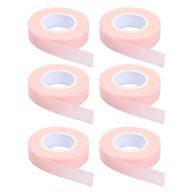 💖 premium pink eyelash tape - 6 rolls of breathable micropore fabric, adhesive eyelash extension tape (9m/10 yards each) logo