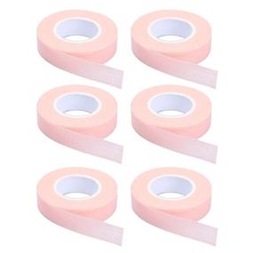 img 4 attached to 💖 Premium Pink Eyelash Tape - 6 Rolls of Breathable Micropore Fabric, Adhesive Eyelash Extension Tape (9m/10 yards each)