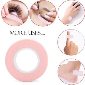 img 2 attached to 💖 Premium Pink Eyelash Tape - 6 Rolls of Breathable Micropore Fabric, Adhesive Eyelash Extension Tape (9m/10 yards each)