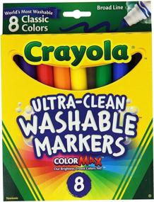 img 2 attached to 🖍️ Crayola Broad Point Washable Markers - 2-Pack, Blue - Non-toxic & Mess-Free!