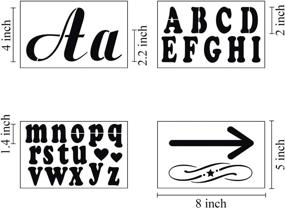 img 3 attached to 45-Pack Large Alphabet Letter and Number Stencils: Versatile Templates for Wood Painting, Wood Burning, and Chalkboard Signs