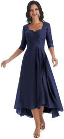 img 4 attached to Womens Sleeves Chiffon Beaded Evening Women's Clothing