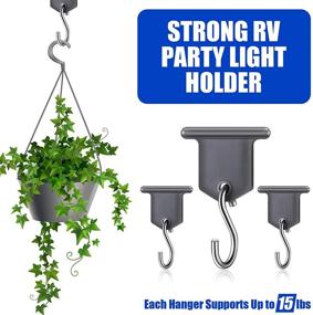 img 1 attached to 🏕️ RV Awning Hooks for Lights - Camping, Party or Christmas Light Hangers, S-Shaped Hooks Set, 24 Pairs - Grey and Silver, Indoor and Outdoor Supplies