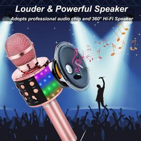 img 2 attached to Bluetooth Karaoke Microphone Wireless - Portable Karaoke Mic For Kids Adults