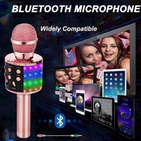 img 3 attached to Беспроводной Bluetooth-микрофон для караоке - портативный микрофон для караоке для детей и взрослых