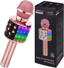 img 4 attached to Bluetooth Karaoke Microphone Wireless - Portable Karaoke Mic For Kids Adults