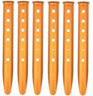 🏔️ ogrmar aluminum tent stakes: ideal snow and sand camping partners - 6pcs pack (orange) логотип