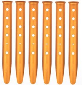 img 3 attached to 🏔️ Ogrmar Aluminum Tent Stakes: Ideal Snow and Sand Camping Partners - 6Pcs Pack (Orange)