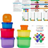 🥗 efficient portion control container kit: 21 day labeled meal food containers with tally chart and e-book (7 piece labeled) logo