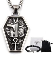 gungneer egyptian stainless necklace talisman logo
