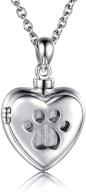 manbu 925 sterling silver pet cremation jewelry - memorial ash pendant urn 🐾 necklace for dog cat women remembrance, keepsake gift for loss of loved furry friend logo