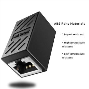img 2 attached to Чёрный адаптер Ethernet: соединительный кабель RJ45 для женских соединений Cat8, Cat7, Cat6, Cat5e