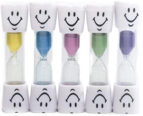 img 4 attached to 🕒 Dadam 2 Minute Sand Timer Set of 5 - Smiley Sand Timers for Children's Teeth Brushing - Colorful 5-Piece Hourglass Timer - User-Friendly for Kids Boys and Girls - Encourages Optimal Dental Care