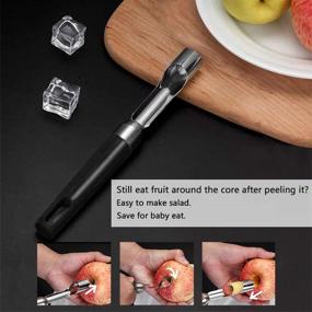 img 3 attached to 🍉 Multipurpose Fruit Carving Set: Melon Baller, Stainless Steel Apple Corer, Cutter Knife, Watermelon Scoop (4pcs)