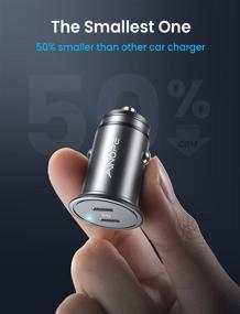 img 3 attached to AINOPE USB C Car Charger, 40W Smallest iPhone 13 Car Charger for Fast Charging PD 3.0 Dual Port - Compatible with iPhone 13/13 Pro/12/12 Pro/12 Mini, Galaxy S20/S10, iPad Pro - All Metal Design